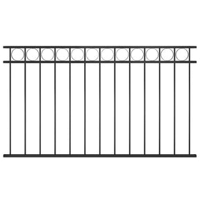 Vidaxl schuttingpaneel assen staal 163x80 cm zwart