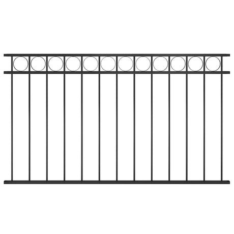 Vidaxl schuttingpaneel assen staal 163x80 cm zwart