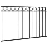 Vidaxl fence panel 1.7x0.8 m steel black