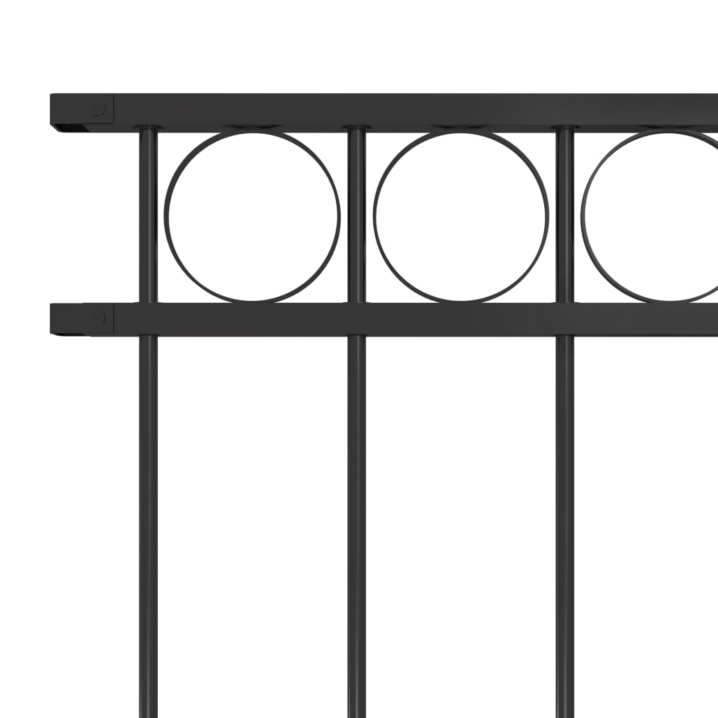 Vidaxl fence Panel 1.7x1 m Stol schwaarz