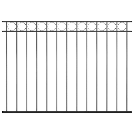 Vidaxl schuttingpaneel staal 1,7x1,2 m zwart