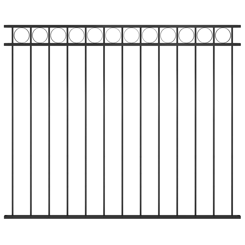 Vidaxl schuttingpaneel assen staal 163x150 cm zwart