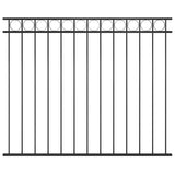 Vidaxl schuttingpaneel assen staal 163x150 cm zwart