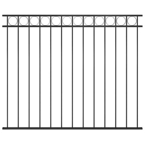Vidaxl schuttingpaneel assen staal 163x150 cm zwart