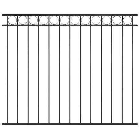 Vidaxl schuttingpaneel assen staal 163x150 cm zwart