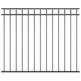 Vidaxl fence Panel 1.7x1.5 m Stol schwaarz