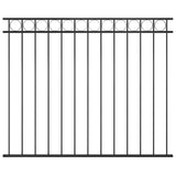 Vidaxl schuttingpaneel staal 1,7x1,5 m zwart