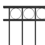 Vidaxl fence Panel 1.7x1.5 m Stol schwaarz