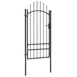 Vidaxl poort 1x2,5 m staal zwart