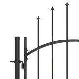 Vidaxl poort 1x2,5 m staal zwart