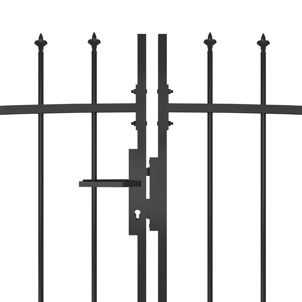 Vidaxl -port med spear topp 5x1,5 m svart