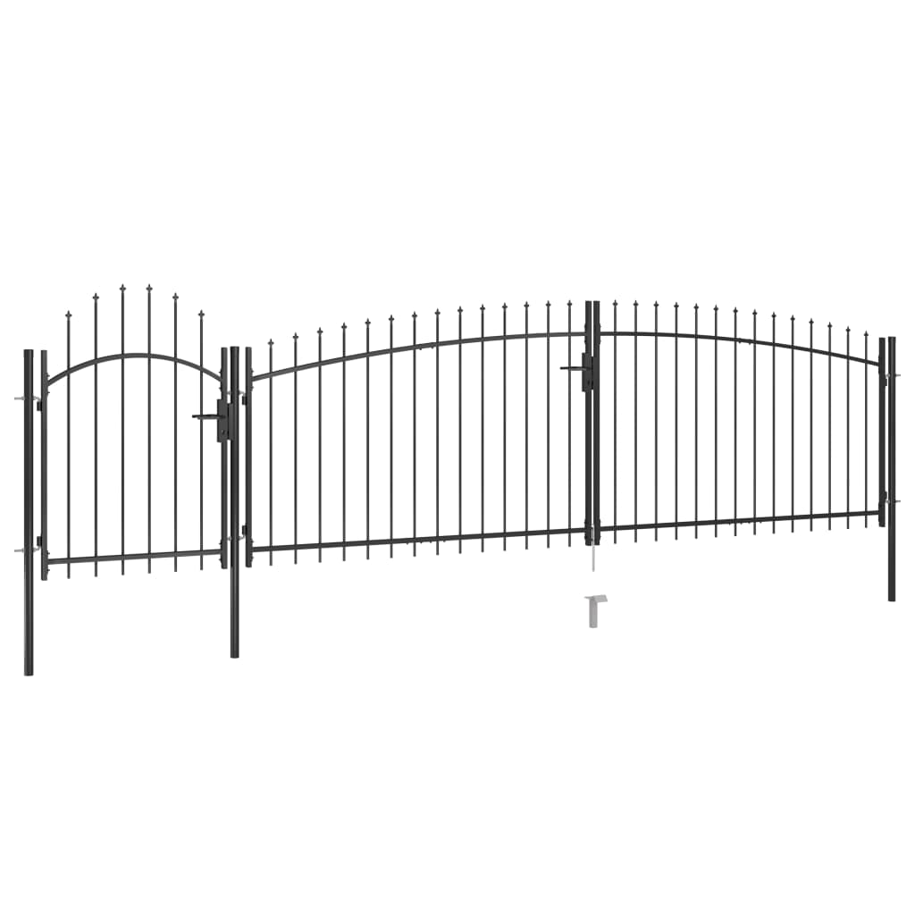 Porta Vidaxl con Top Spear 5x1,75 m nero