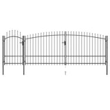 Porta Vidaxl con Spear Top 5x2.25 M Nero