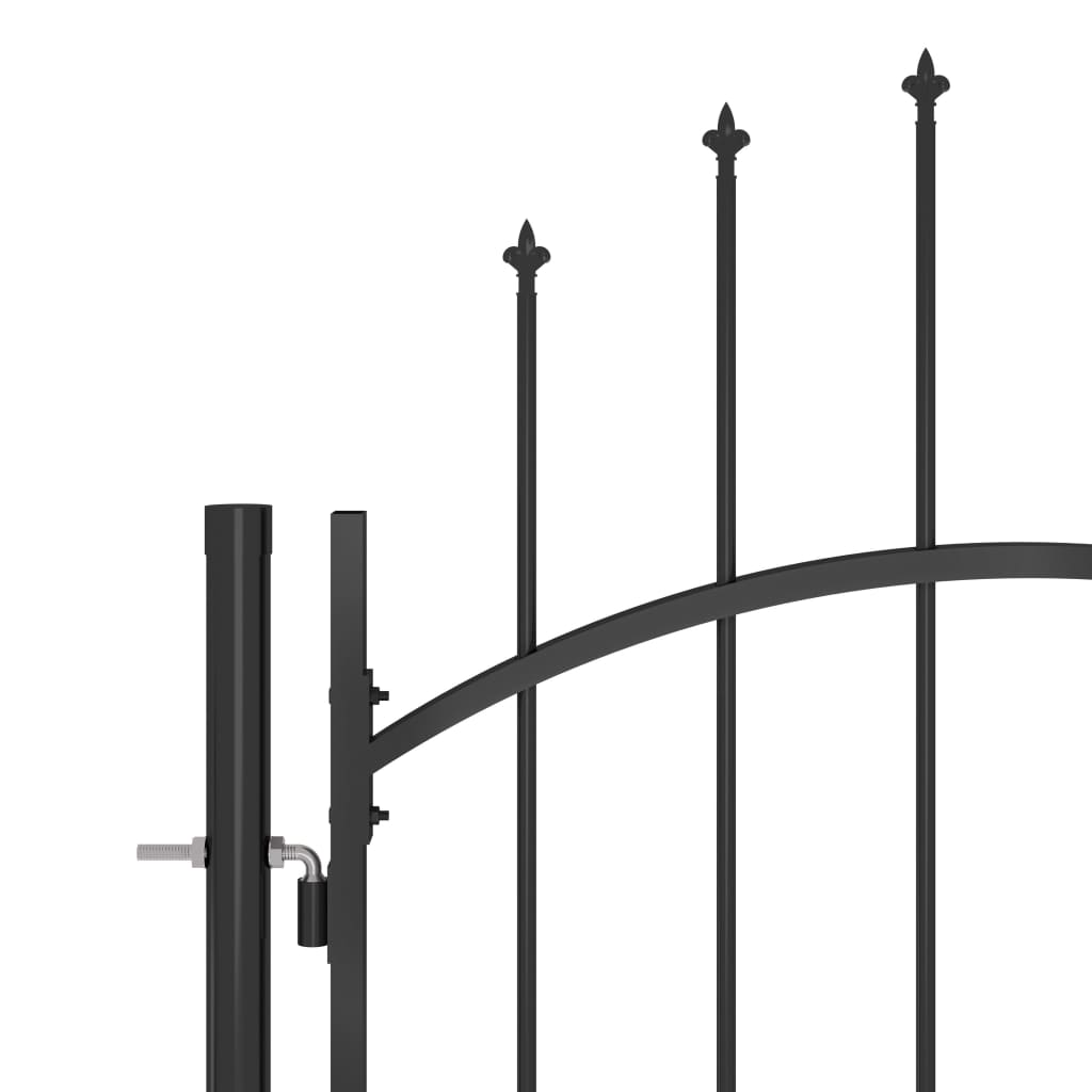 Vidaxl Port s Spear Top 5x2,25 m černé