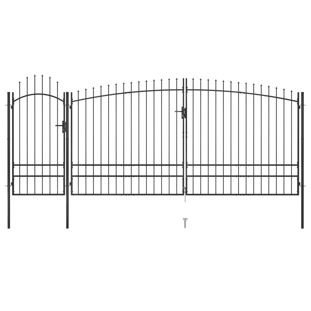 Vidaxl -Port mit Speer -Top 5x2.45 m schwarz