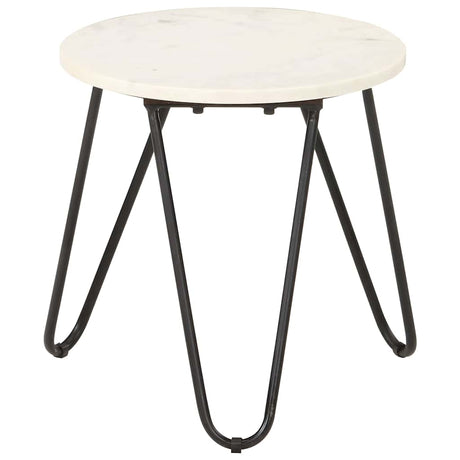 Vidaxl salontafel 40x40x40 cm echt steen met marmeren textuur wit