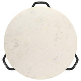 Vidaxl salontafel 65x65x42 cm echt steen met marmeren textuur wit