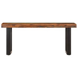 Vidaxl bankje 110 cm massief gerecycled hout en staal