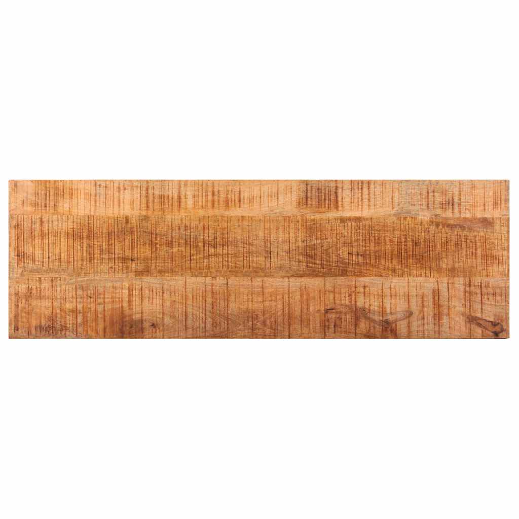 Vidaxl bankje 110 cm massief ruw mangohout en staal
