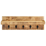 Vidaxl Mauer Mantel Rack 60x15x20 cm faarweg rau Mango Holz