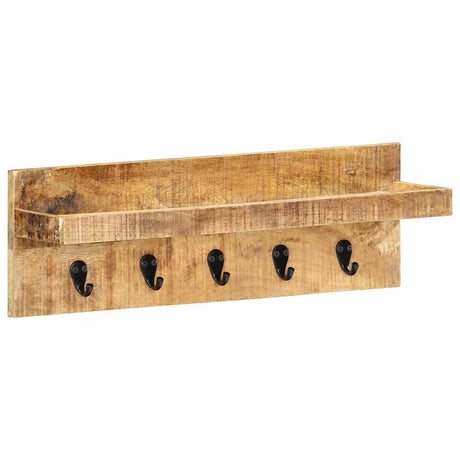 Vidaxl wandkapstok 60x15x20 cm massief ruw mangohout
