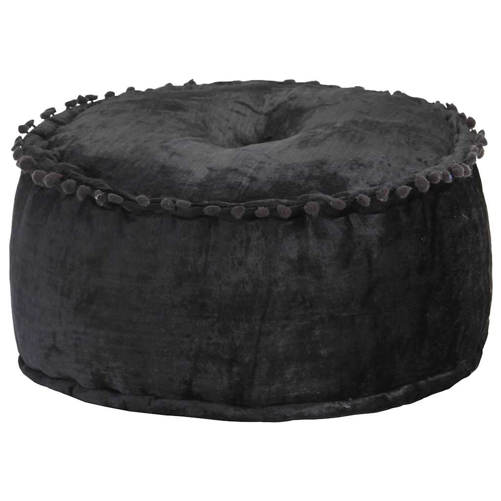 Vidaxl poef rond 40x20 cm fluweel antraciet