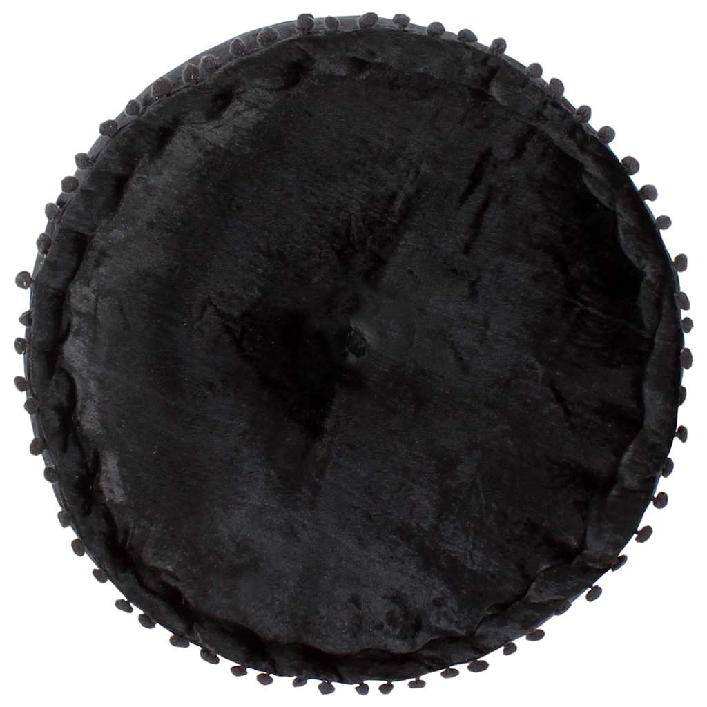 Vidaxl poef rond 40x20 cm fluweel antraciet