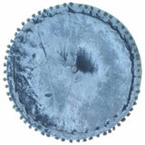 Vidaxl poef rond 40x20 cm fluweel blauw