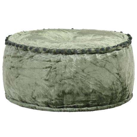 Vidaxl poef rond 40x20 cm fluweel groen