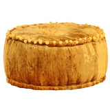 Vidaxl poef rond 40x20 cm fluweel mosterdkleurig