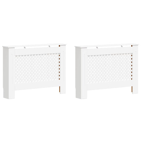 Vidaxl radiatorombouwen 2 st 112x19x81,5 cm mdf wit