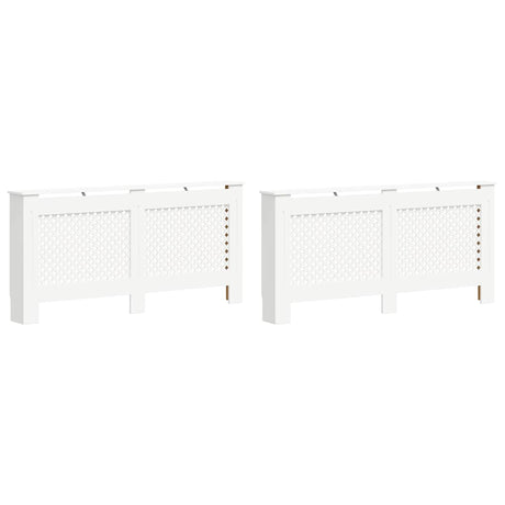 Vidaxl radiatorombouwen 2 st 172x19x81,5 cm mdf wit