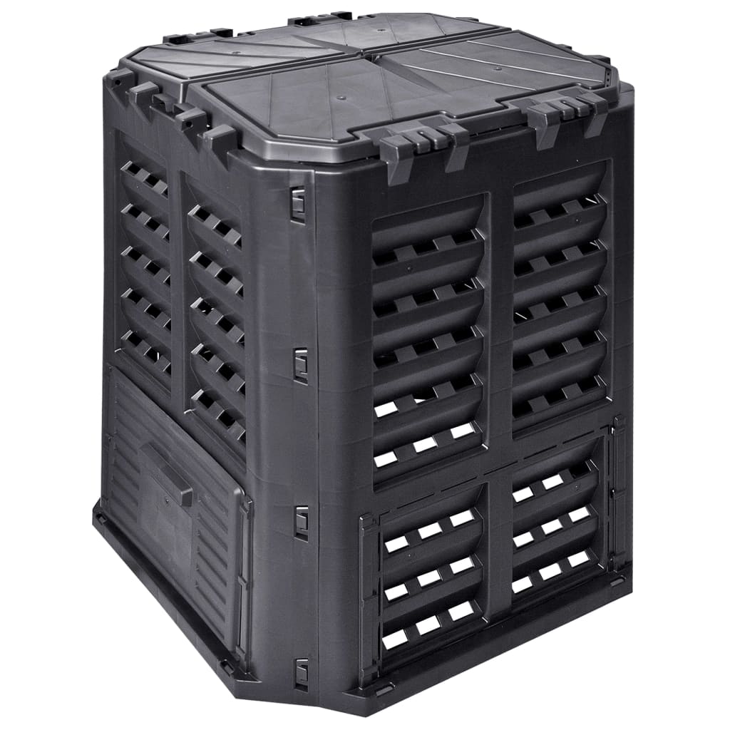 Vidaxl Compost bin 360 L 68.9x68.9x83.9 cm noir