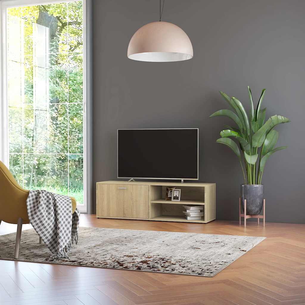 Vidaxl tv-meubel 120x34x37 cm bewerkt hout sonoma eikenkleurig