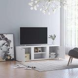Vidaxl tv-meubel 120x34x37 cm bewerkt hout wit