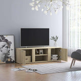 Vidaxl tv-meubel 120x34x37 cm bewerkt hout sonoma eikenkleurig