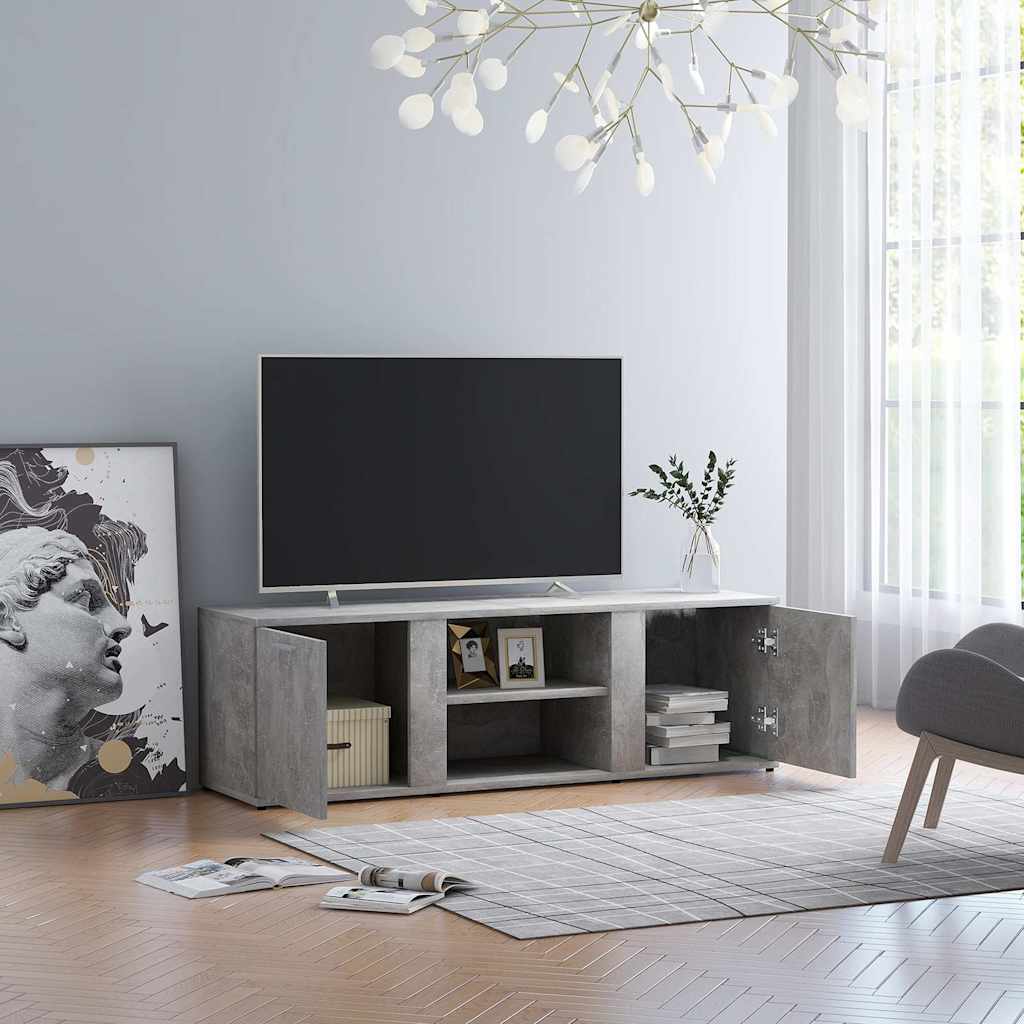 Vidaxl tv-meubel 120x34x37 cm bewerkt hout betongrijs