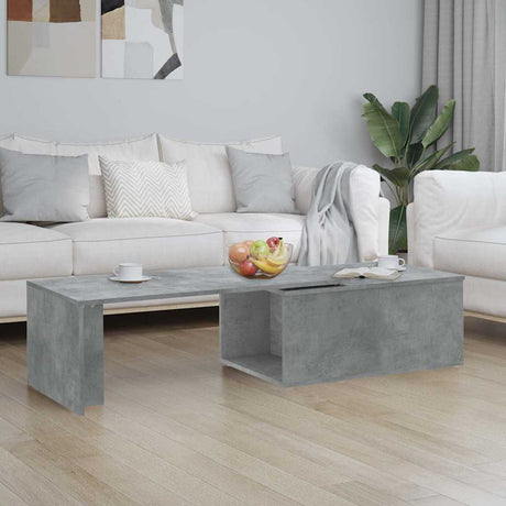 Vidaxl salontafel 150x50x35 cm bewerkt hout betongrijs
