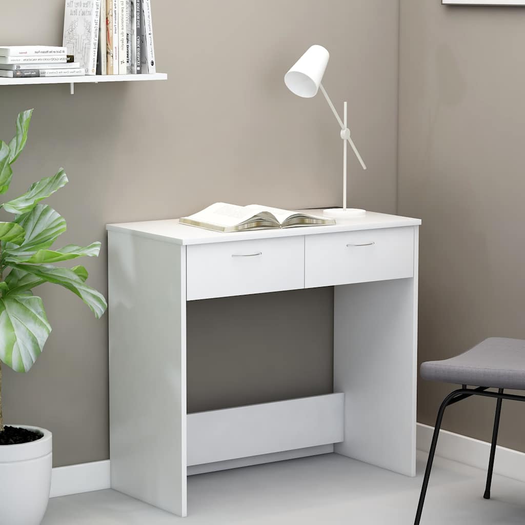 Vidaxl bureau 80x40x75 cm bewerkt hout wit