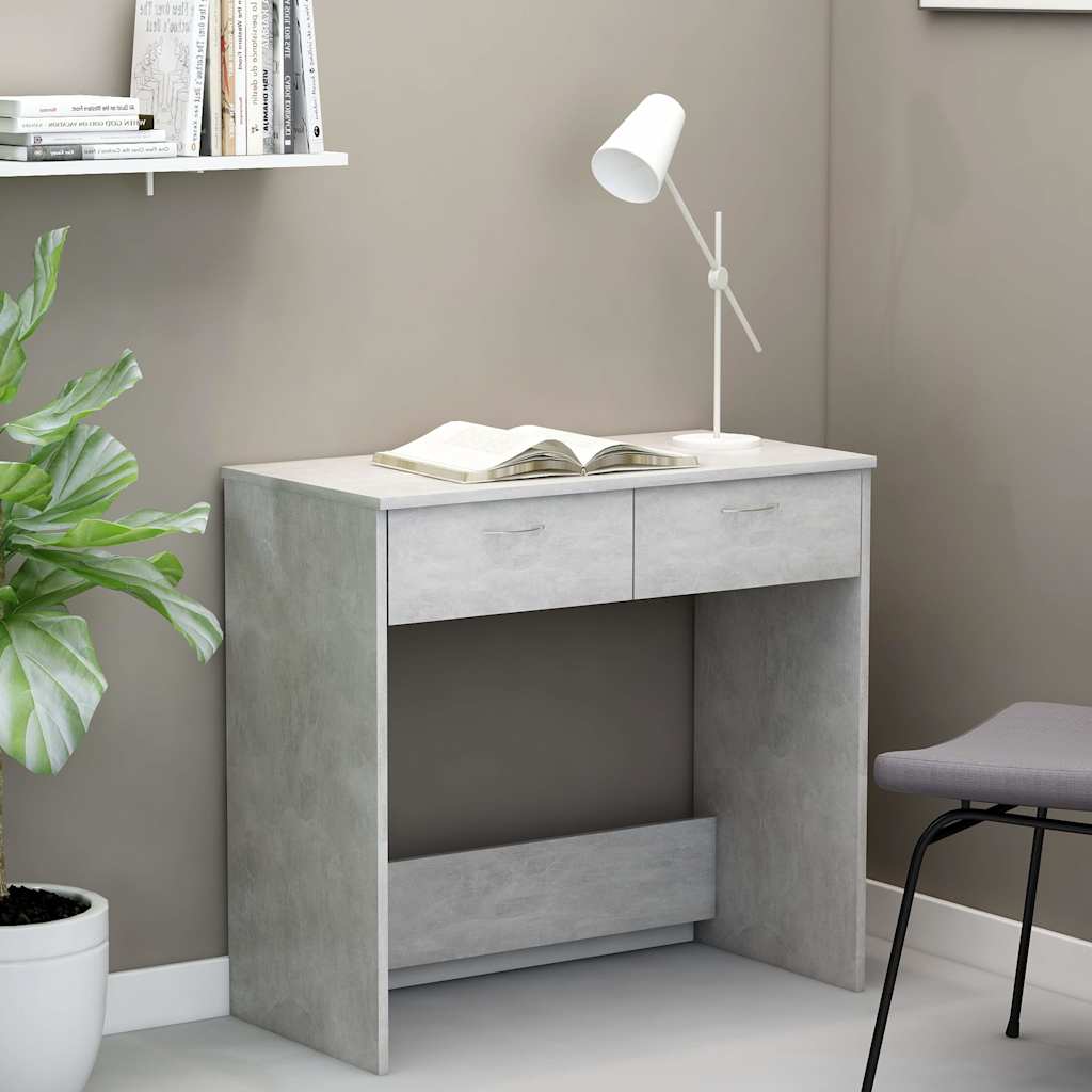 Vidaxl bureau 80x40x75 cm bewerkt hout betongrijs