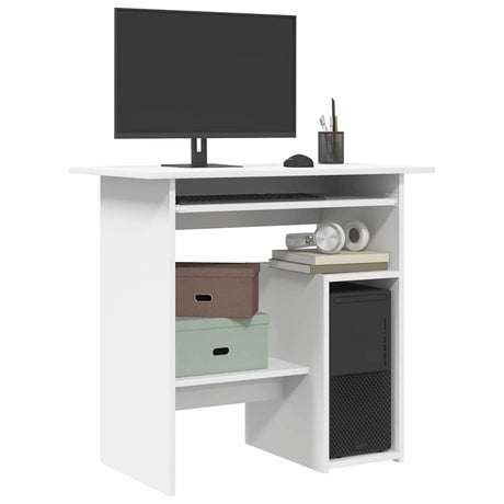 Vidaxl bureau 80x45x74 cm bewerkt hout wit