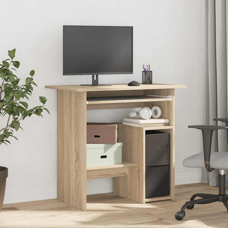Vidaxl bureau 80x45x74 cm bewerkt hout sonoma eikenkleurig