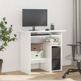 Vidaxl bureau 80x45x74 cm bewerkt hout hoogglans wit