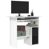 Vidaxl bureau 80x45x74 cm bewerkt hout hoogglans wit