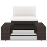 Vidaxl 2-delige loungeset poly rattan bruin