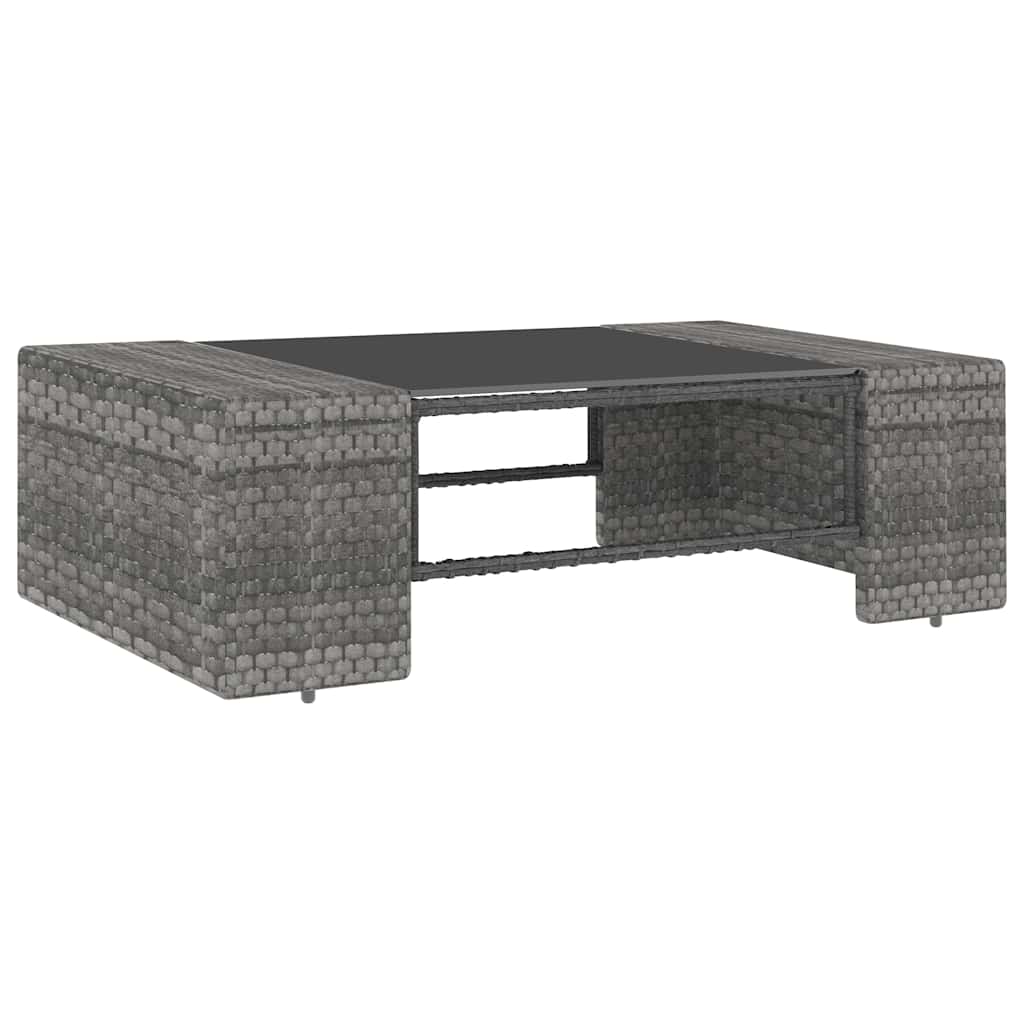 Vidaxl 3-delige loungeset poly rattan grijs