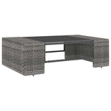 Vidaxl 3-delige loungeset poly rattan grijs