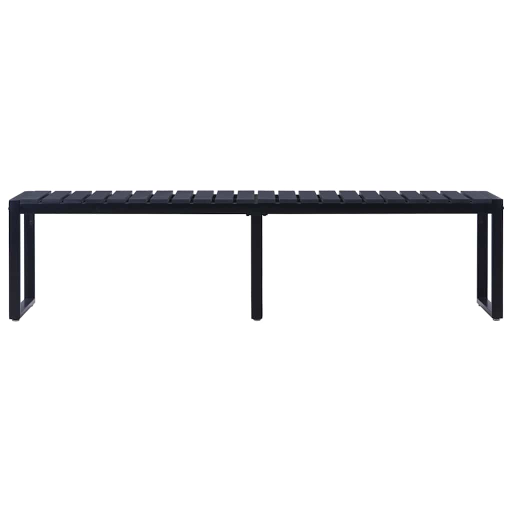Vidaxl tuinbank 180 cm ps-plaat zwart