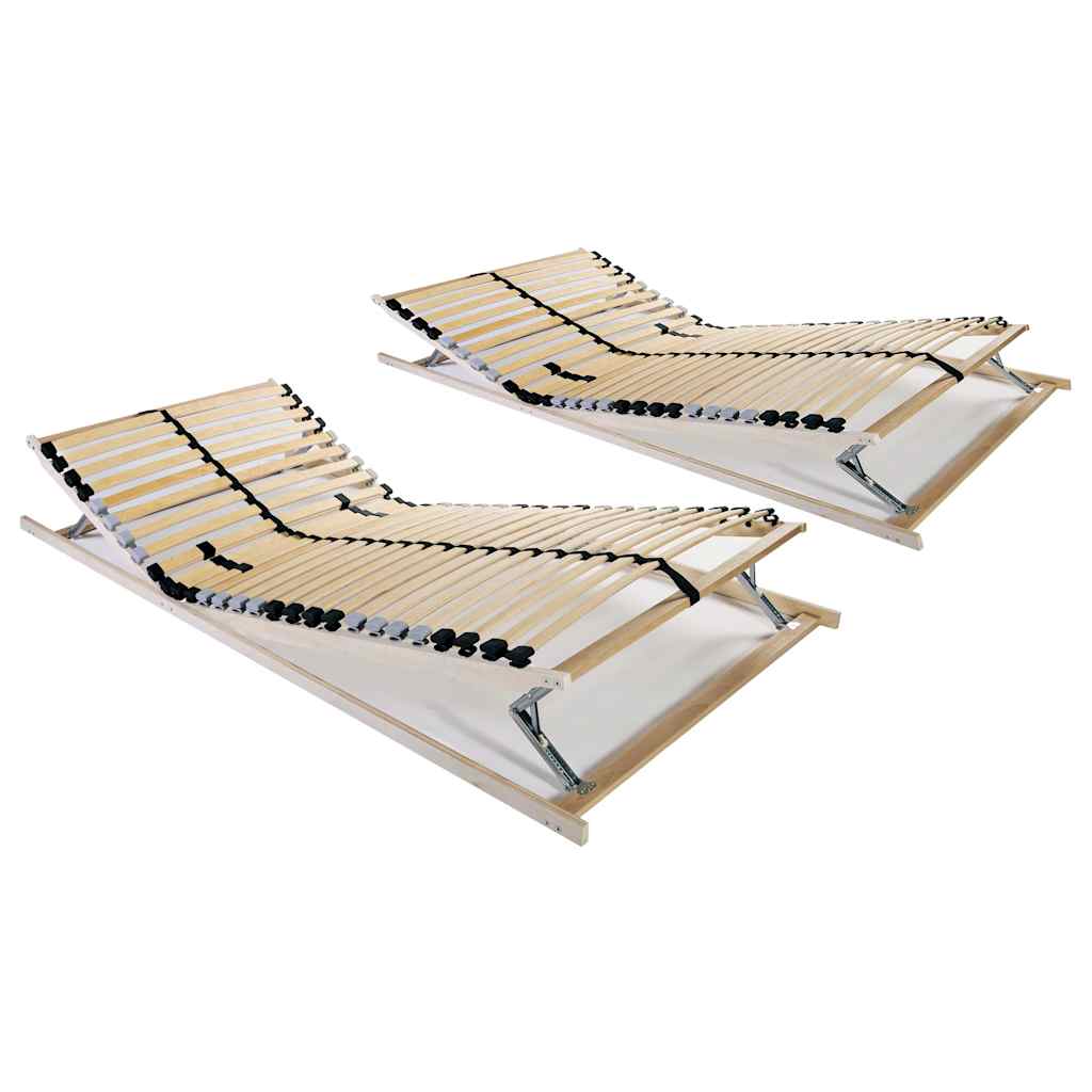 Vidaxl lattenbodems 2 st met 28 latten 7 zones 80x200 cm