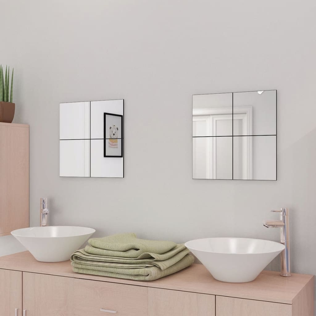 Vidaxl Mirror Tiles Frameless 16 St 20,5 cm Glas